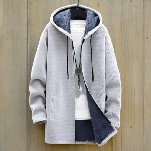 Langer Hoodie mit Kapuze und Taschen für Herren